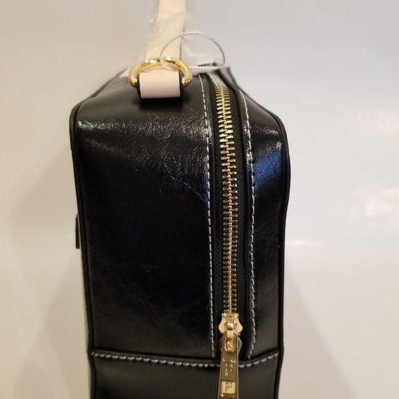 Jessica Moore Textured Black Camera Bag, 9" x 7", JM-386BLT - Picture 5 of 8